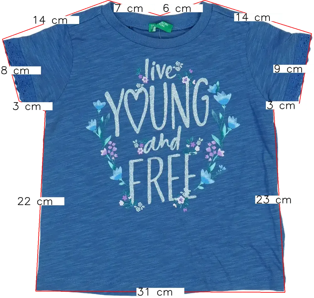 Kék Benetton Póló EU 86 / UK 12-18 hónap / US 18 hónap