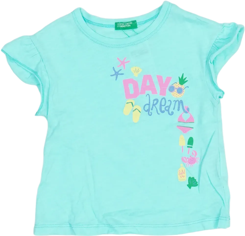 Kék Benetton Póló EU 92 / UK 2 év / US 2T