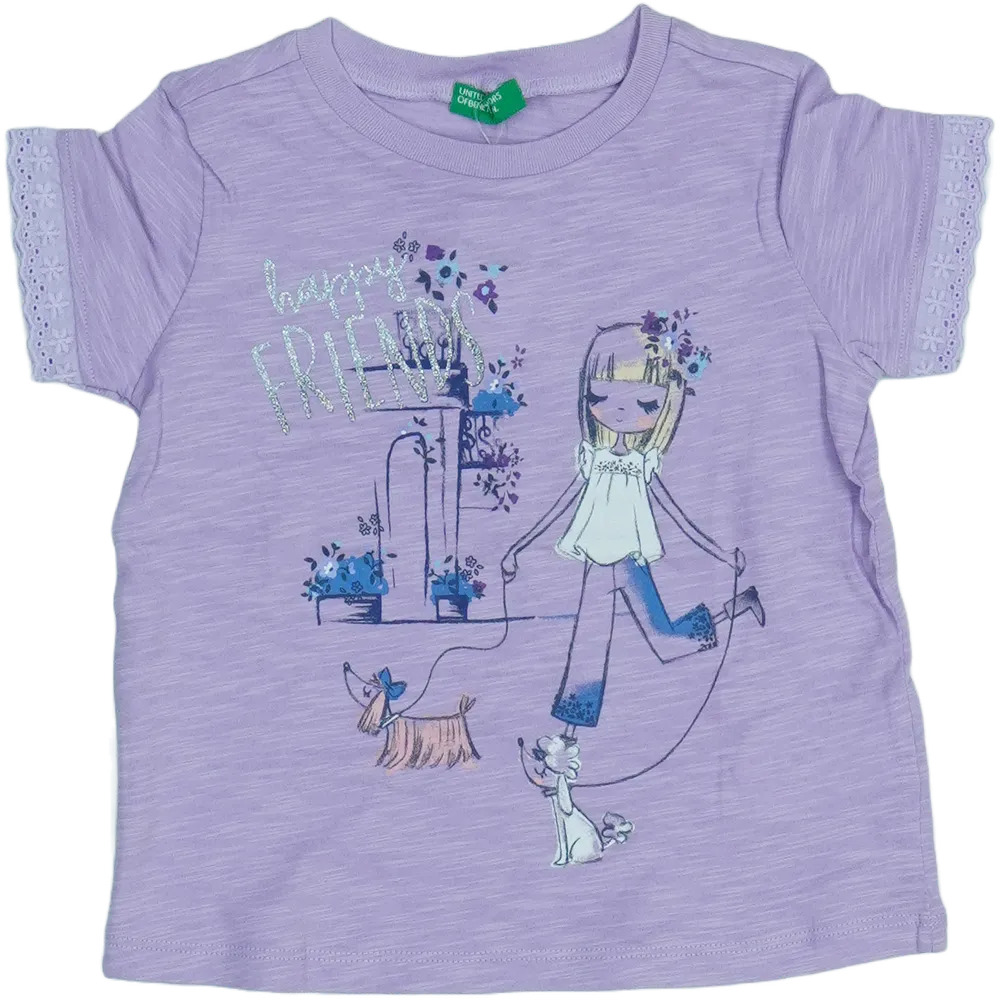 Lila Benetton Póló EU 86 / UK 12-18 hónap / US 18 hónap