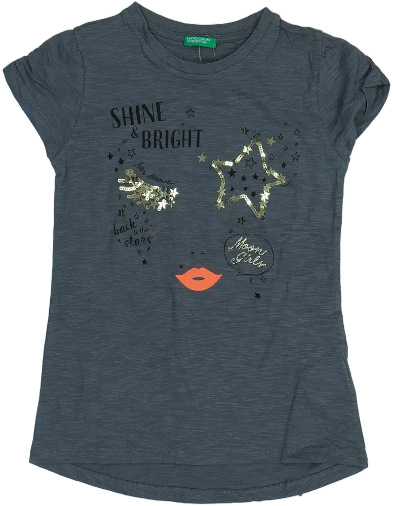 Szürke Benetton Póló EU 122 / UK 7 év / US 7 év/M