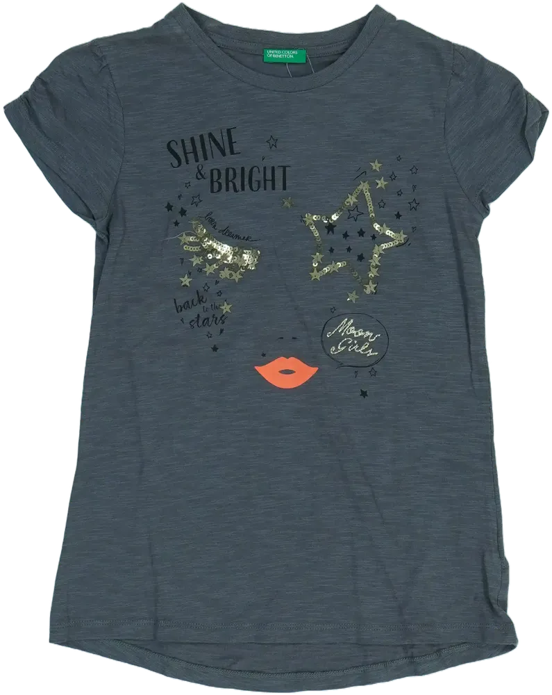 Szürke Benetton Póló EU 128 / UK 8 év / US 8 év/M