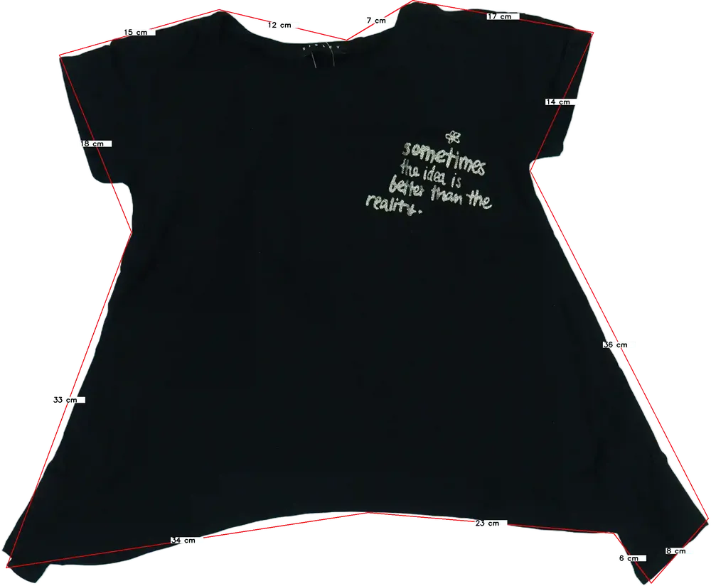 Fekete Sisley Tunika EU 128 / UK 8 év / US 8 év/M