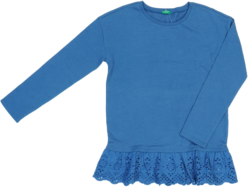 Kék Benetton Pulóver EU 152 / UK 12 év / US 12 év/L