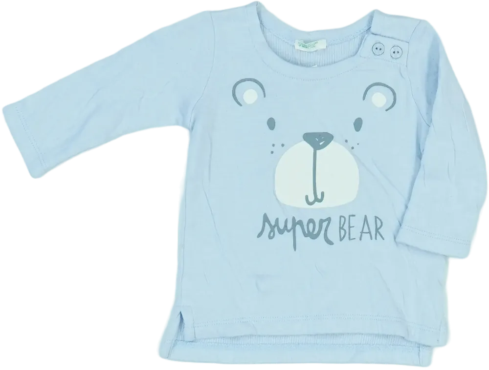 Kék Benetton Hosszú ujjú felső EU 56 / UK Újszülött / US Újszülött