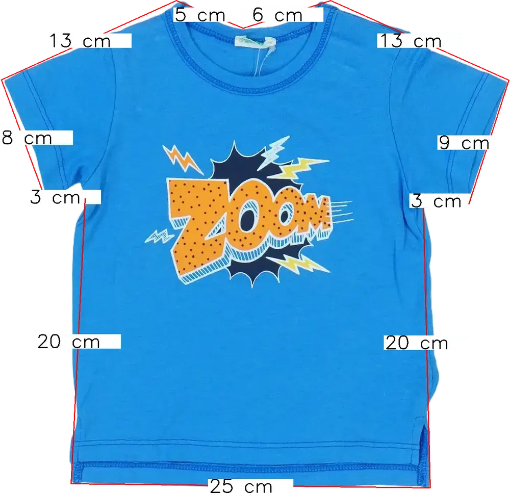 Kék Benetton Póló EU 74 / UK 6-9 hónap / US 6-9 hónap