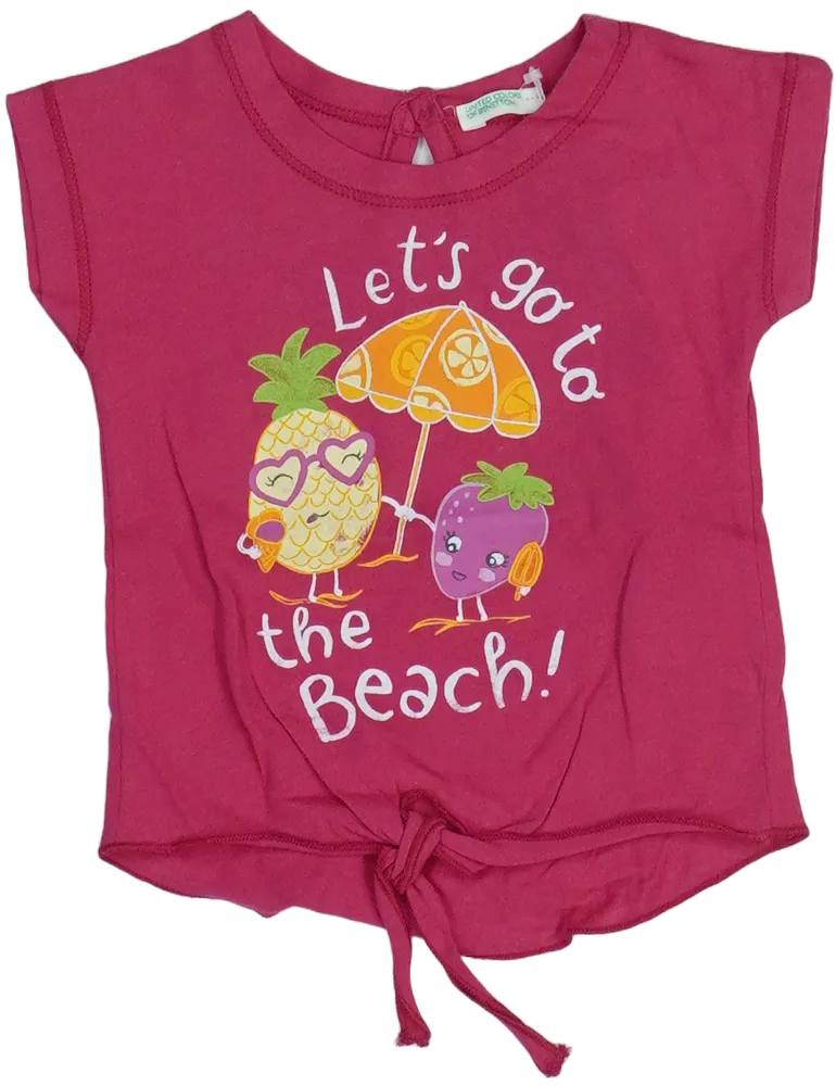 Rózsaszín Benetton Póló EU 56 / UK Újszülött / US Újszülött