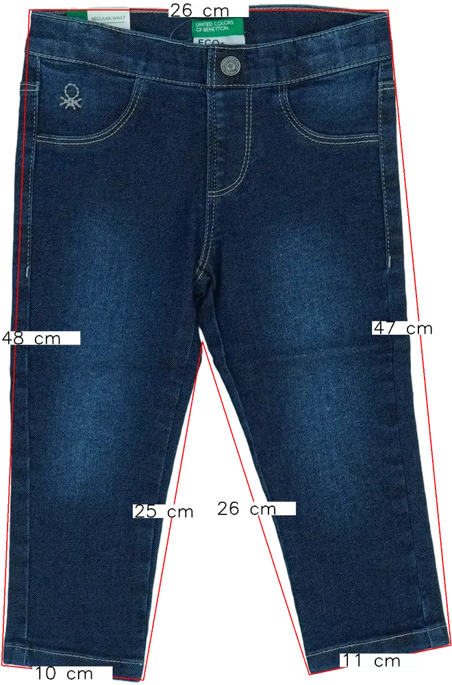 Kék Benetton Farmernadrág EU 92 / UK 2 év / US 2T