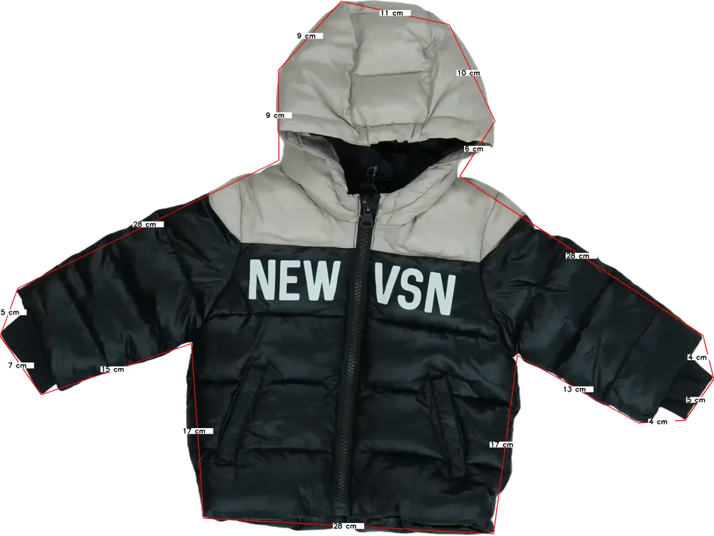 Fekete Benetton Télikabát EU 68 / UK 3-6 hónap / US 3-6 hónap