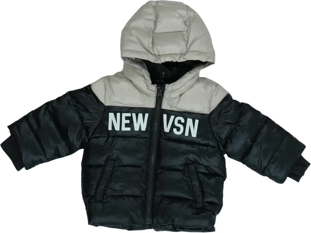 Fekete Benetton Télikabát EU 68 / UK 3-6 hónap / US 3-6 hónap