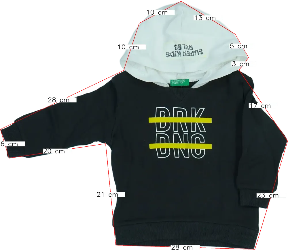 Szürke Benetton Kapucnis pulóver EU 86 / UK 12-18 hónap / US 18 hónap