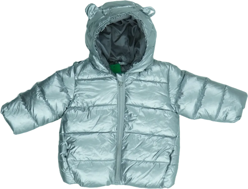 Ezüst Benetton Télikabát EU 86 / UK 12-18 hónap / US 18 hónap