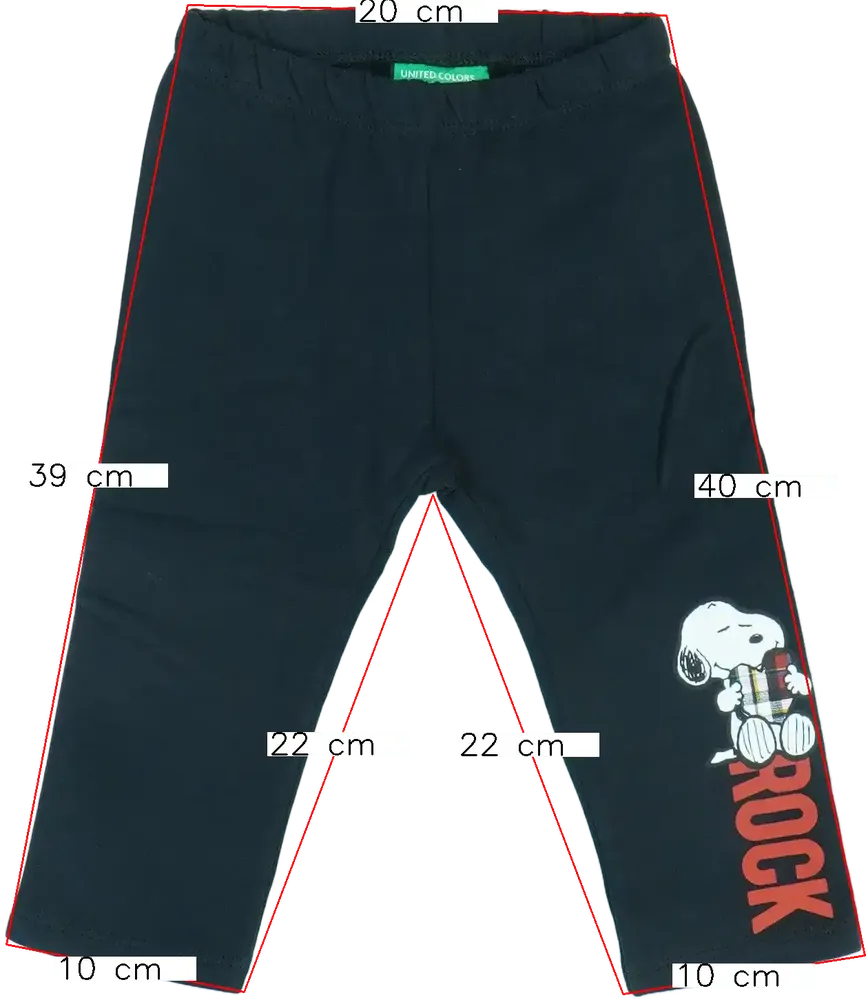 Fekete Benetton Leggings EU 80 / UK 9-12 hónap / US 12 hónap