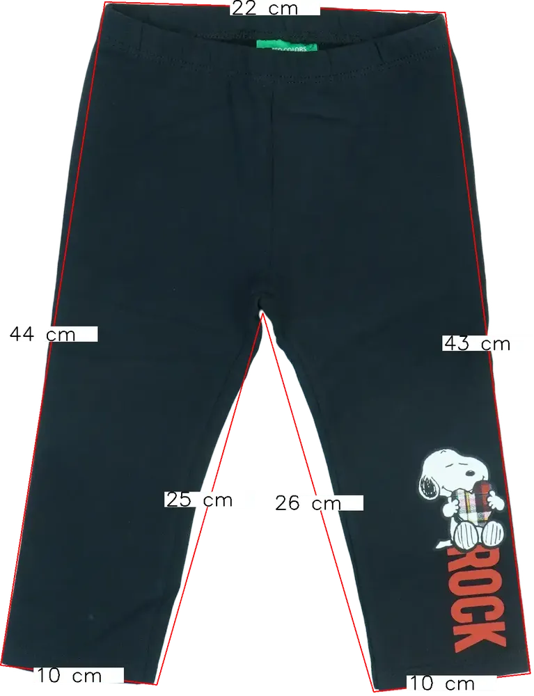 Fekete Benetton Leggings EU 86 / UK 12-18 hónap / US 18 hónap