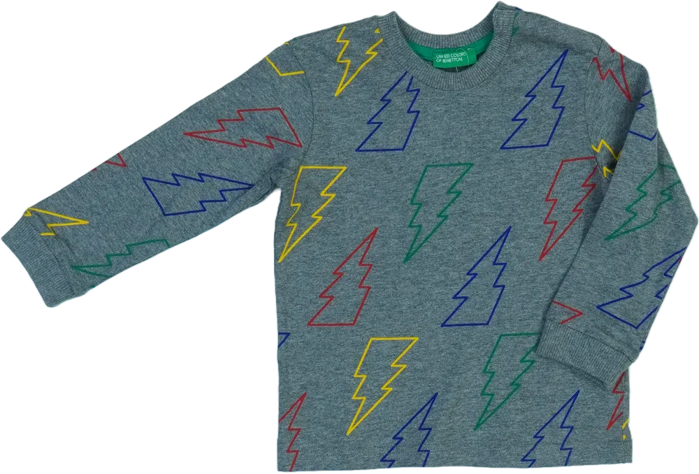 Szürke Benetton Hosszú ujjú felső EU 92 / UK 2 év / US 2T