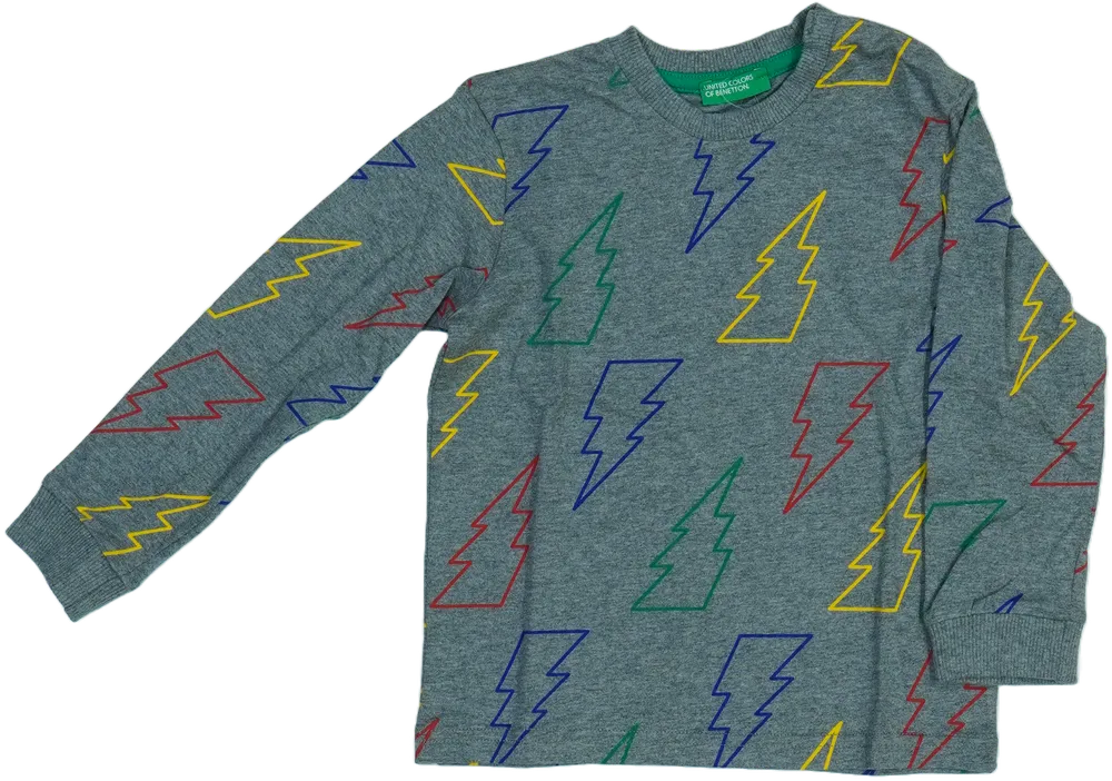 Szürke Benetton Hosszú ujjú felső EU 98 / UK 3 év / US 3T