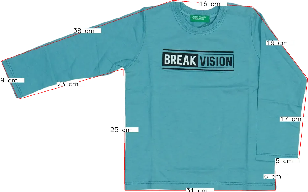 Kék Benetton Hosszú ujjú felső EU 92 / UK 2 év / US 2T