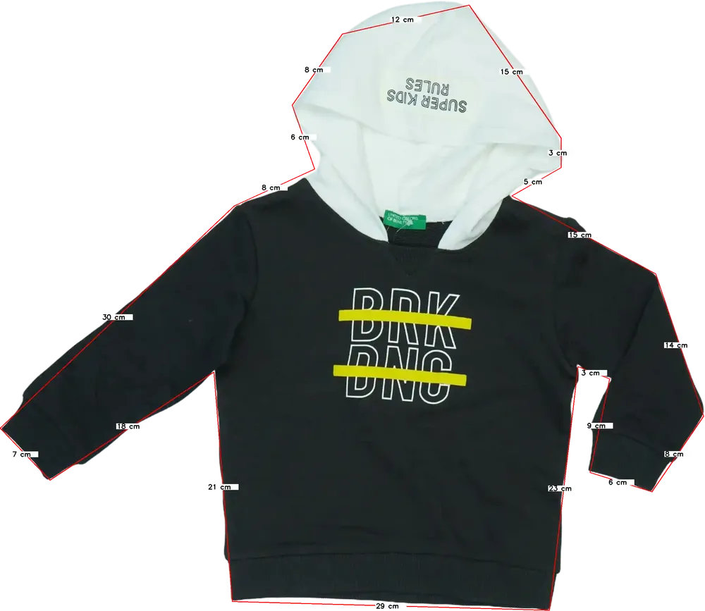 Szürke Benetton Kapucnis pulóver EU 92 / UK 2 év / US 2T