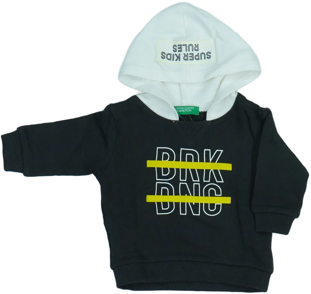 Szürke Benetton Kapucnis pulóver EU 68 / UK 3-6 hónap / US 3-6 hónap