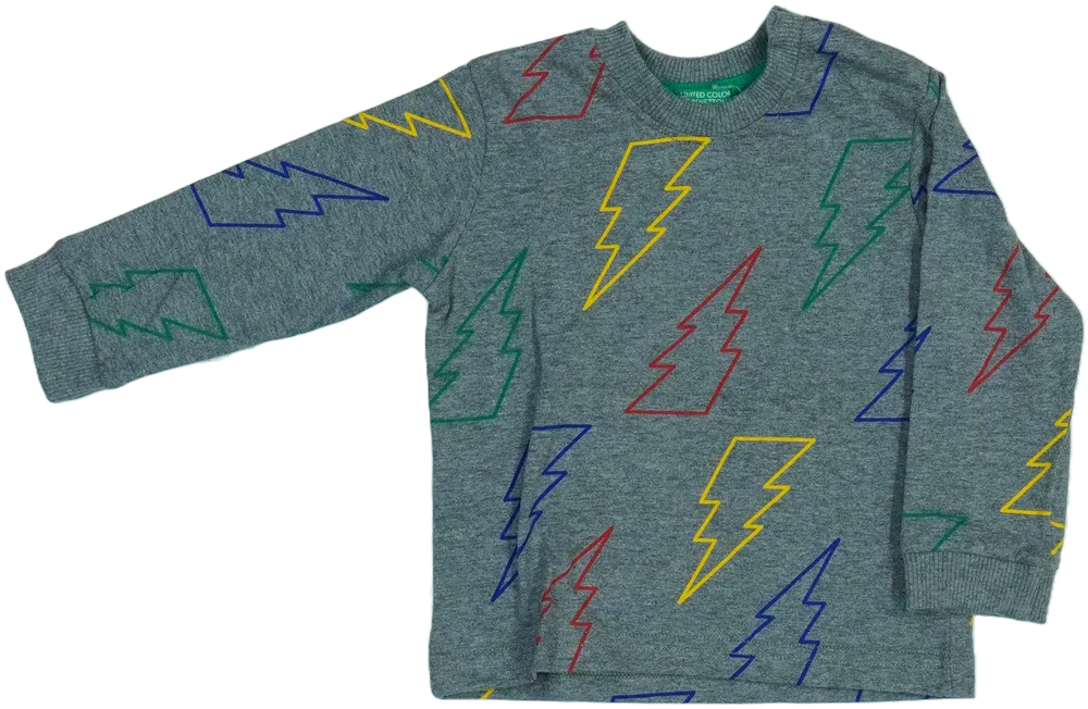 Szürke Benetton Hosszú ujjú felső EU 80 / UK 9-12 hónap / US 12 hónap