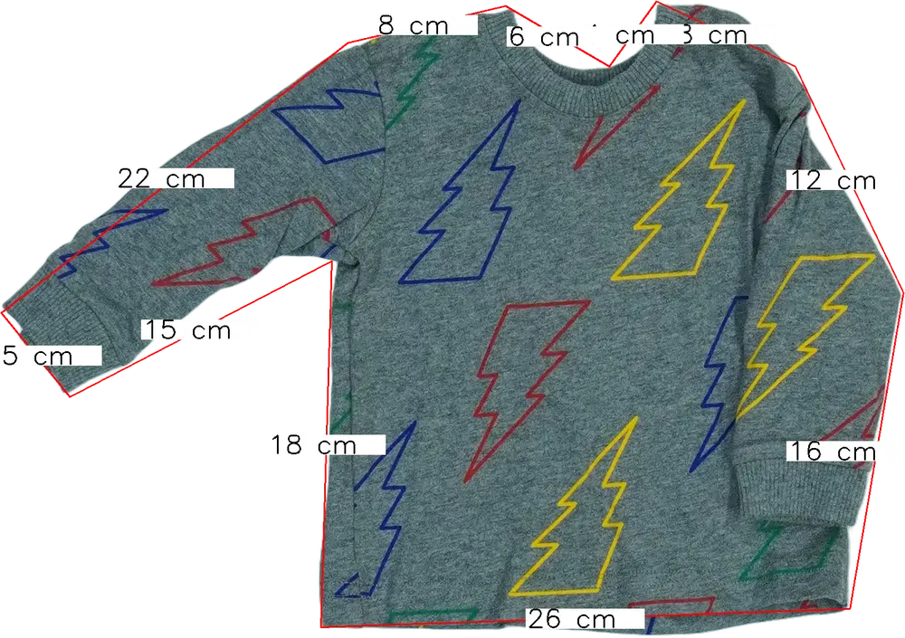 Szürke Benetton Hosszú ujjú felső EU 68 / UK 3-6 hónap / US 3-6 hónap