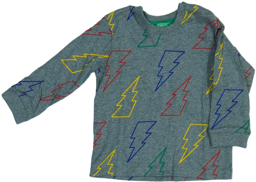 Szürke Benetton Hosszú ujjú felső EU 86 / UK 12-18 hónap / US 18 hónap