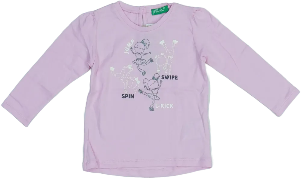 Rózsaszín Benetton Hosszú ujjú felső EU 86 / UK 12-18 hónap / US 18 hónap