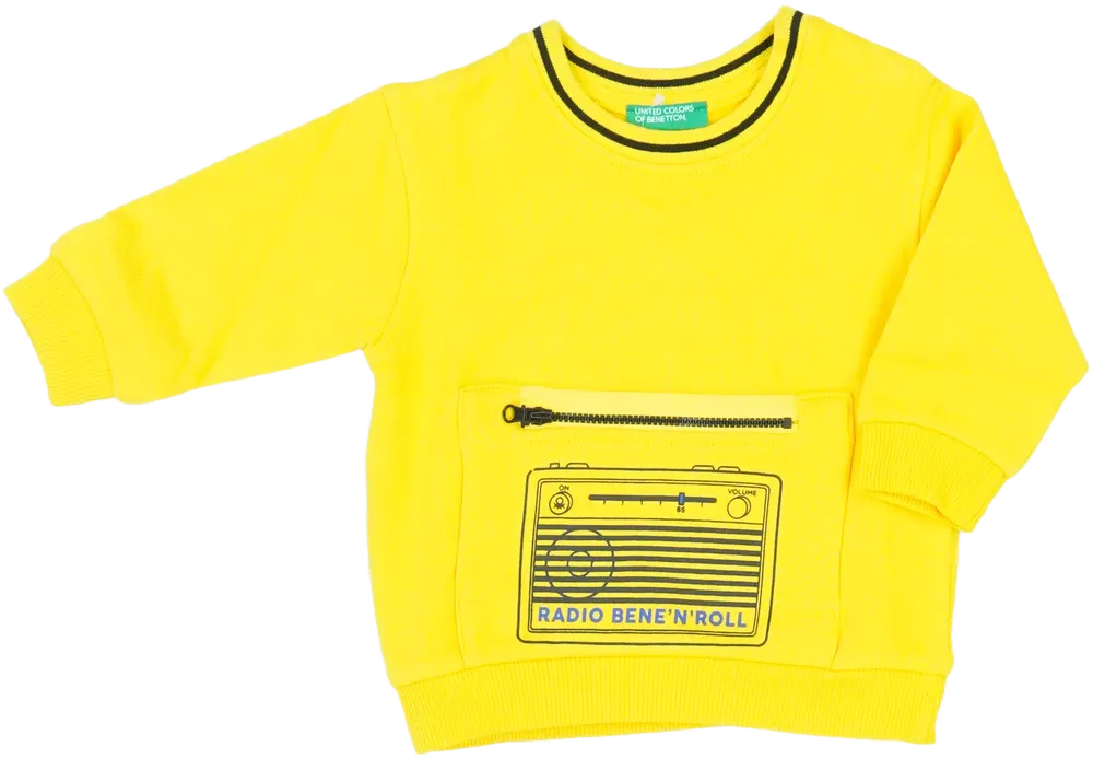 Sárga Benetton Pulóver EU 80 / UK 9-12 hónap / US 12 hónap