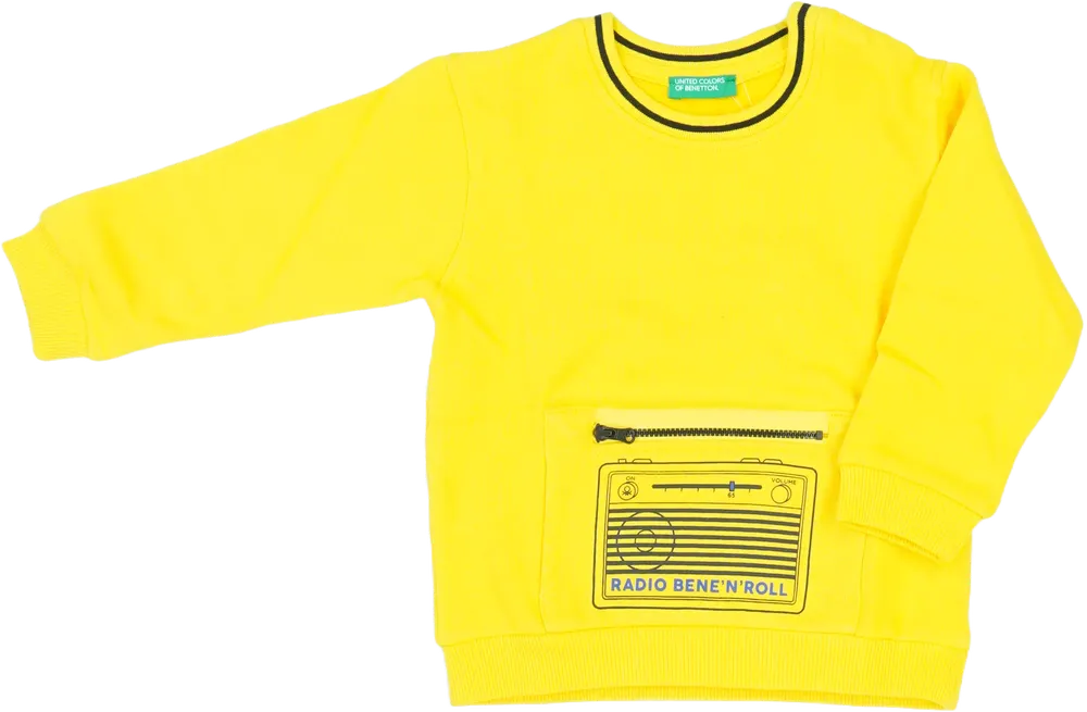 Sárga Benetton Pulóver EU 92 / UK 2 év / US 2T