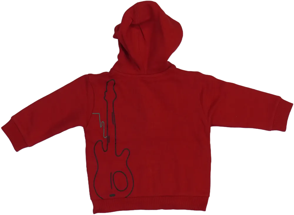 Piros Benetton Kapucnis pulóver EU 80 / UK 9-12 hónap / US 12 hónap