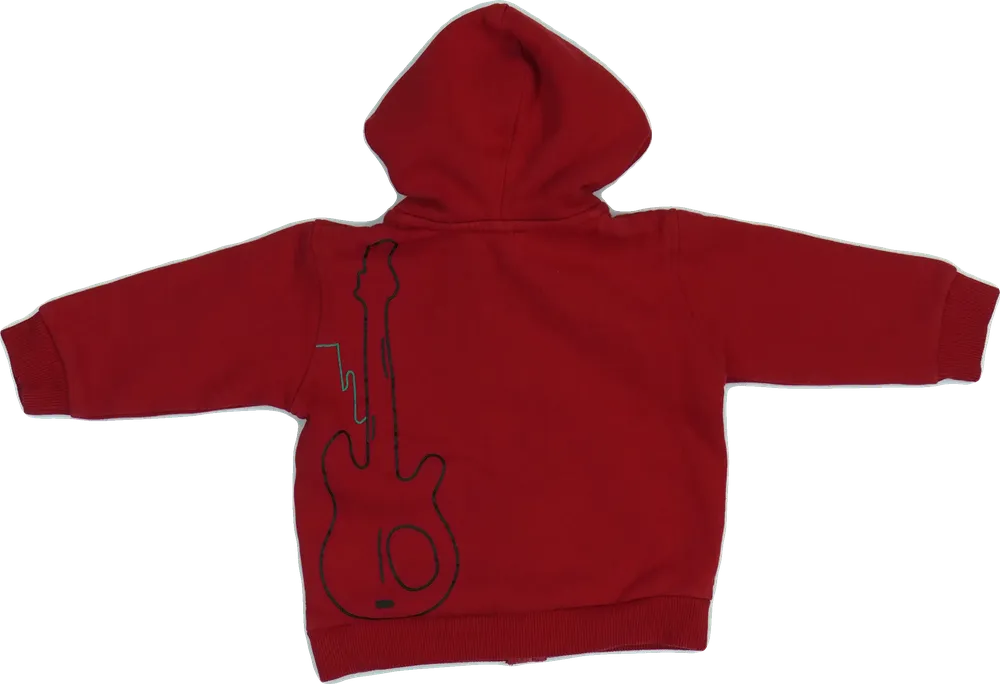 Piros Benetton Kapucnis pulóver EU 68 / UK 3-6 hónap / US 3-6 hónap