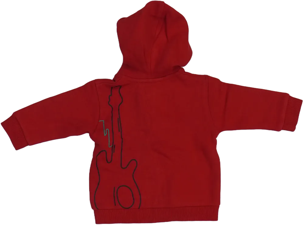 Piros Benetton Kapucnis pulóver EU 68 / UK 3-6 hónap / US 3-6 hónap