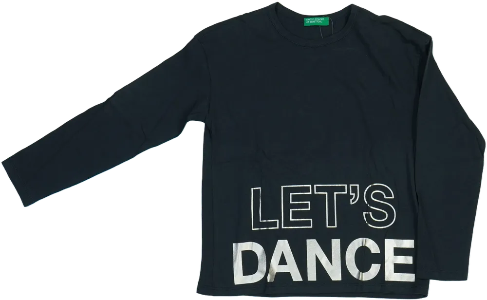 Szürke Benetton Hosszú ujjú felső EU 122 / UK 7 év / US 7 év/M