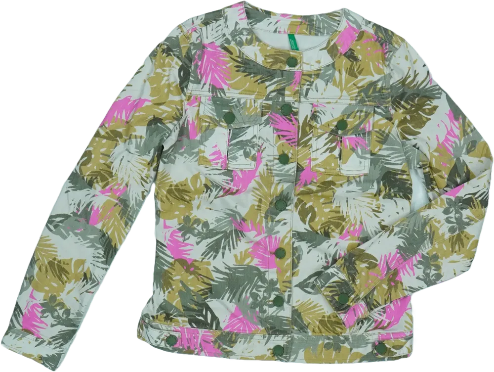 Többszínű Benetton Dzseki EU 158 / UK 13 év / US 14 év/XL