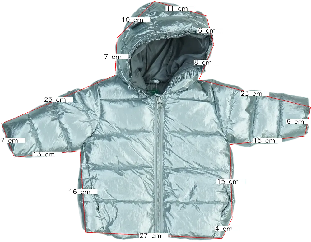 Ezüst Benetton Télikabát EU 68 / UK 3-6 hónap / US 3-6 hónap