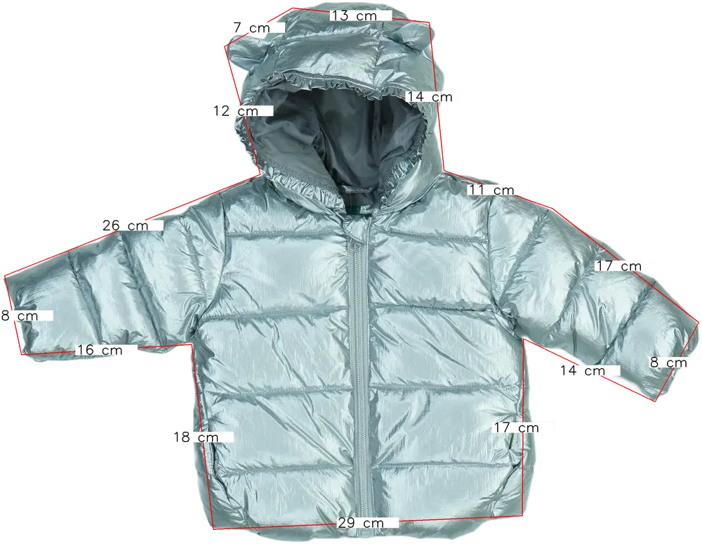 Ezüst Benetton Télikabát EU 74 / UK 6-9 hónap / US 6-9 hónap