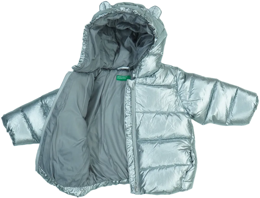 Ezüst Benetton Télikabát EU 80 / UK 9-12 hónap / US 12 hónap