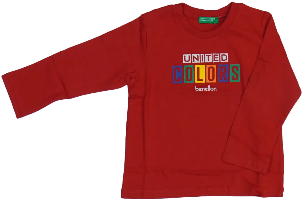 Piros Benetton Hosszú ujjú felső EU 92 / UK 2 év / US 2T