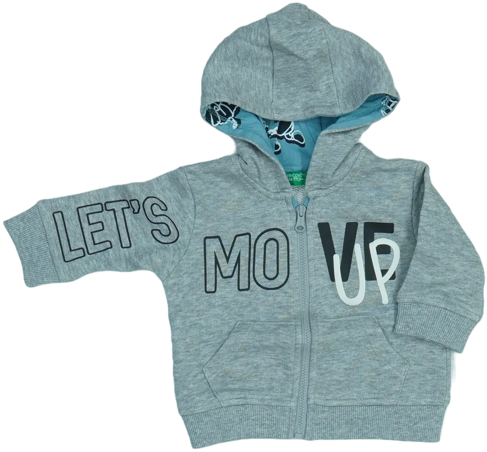 Szürke Benetton Kapucnis pulóver EU 68 / UK 3-6 hónap / US 3-6 hónap