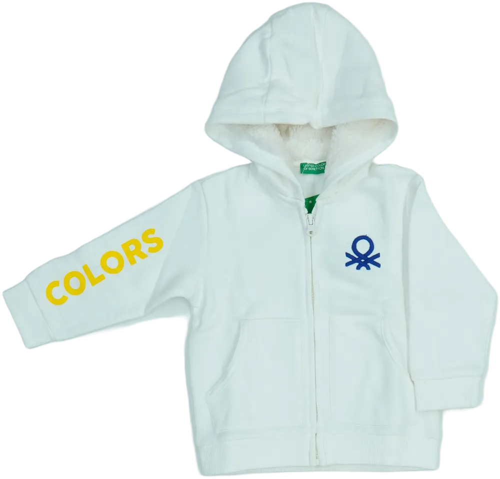 Fehér Benetton Kapucnis pulóver EU 86 / UK 12-18 hónap / US 18 hónap