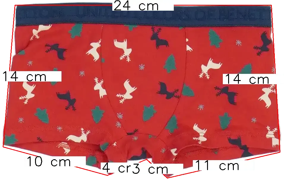 Piros Benetton Boxer EU 92 / UK 2 év / US 2T