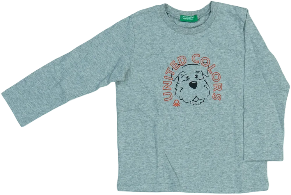 Szürke Benetton Hosszú ujjú felső EU 92 / UK 2 év / US 2T