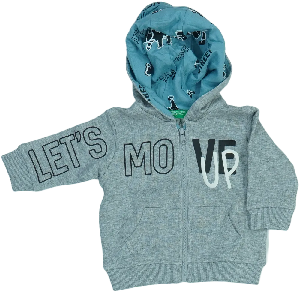 Szürke Benetton Kapucnis pulóver EU 74 / UK 6-9 hónap / US 6-9 hónap