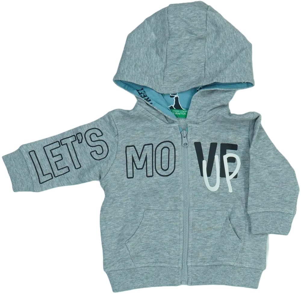 Szürke Benetton Kapucnis pulóver EU 74 / UK 6-9 hónap / US 6-9 hónap