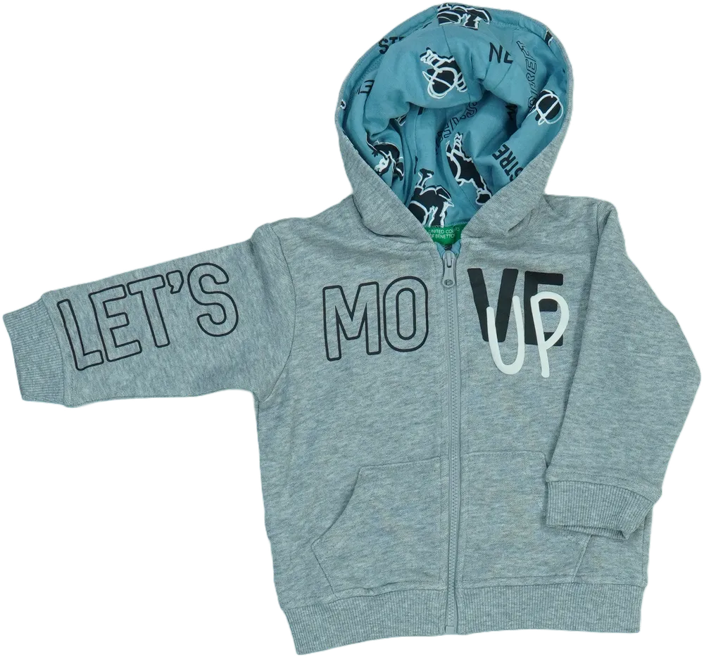 Szürke Benetton Kapucnis pulóver EU 86 / UK 12-18 hónap / US 18 hónap