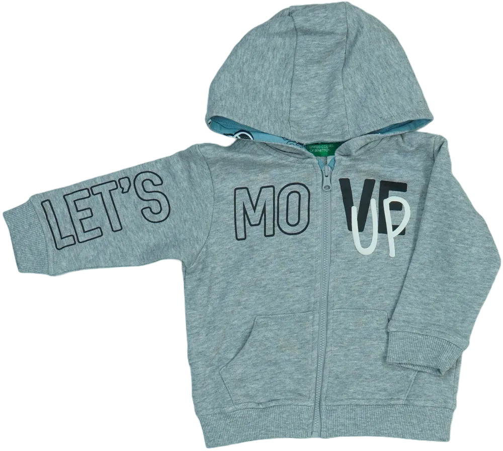 Szürke Benetton Kapucnis pulóver EU 86 / UK 12-18 hónap / US 18 hónap