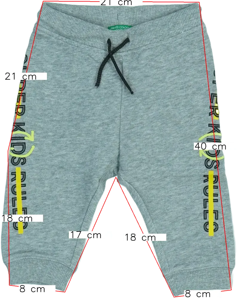 Szürke Benetton Melegítőnadrág EU 80 / UK 9-12 hónap / US 12 hónap