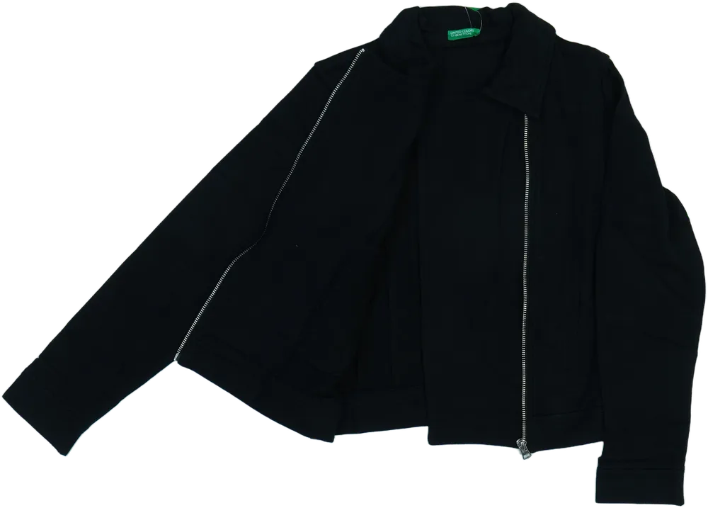 Fekete Benetton Dzseki EU 152 / UK 12 év / US 12 év/L