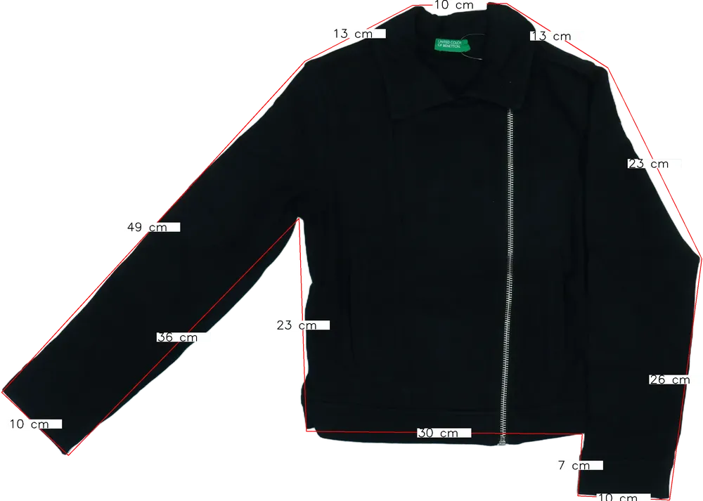 Fekete Benetton Dzseki EU 134 / UK 9 év / US 9 év/L