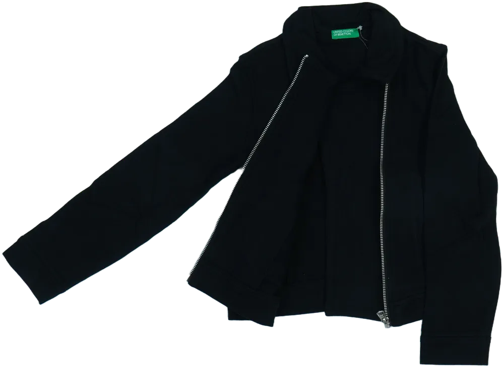 Fekete Benetton Dzseki EU 128 / UK 8 év / US 8 év/M