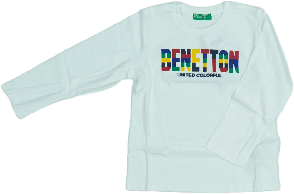 Fehér Benetton Hosszú ujjú felső EU 98 / UK 3 év / US 3T